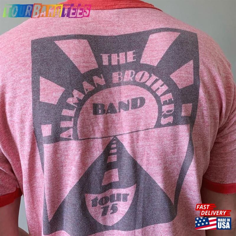 The Allman Brothers Band Ringer Tee 1970S Vintage Concert T Shirt Red Medium Southern Rock Distressed Worn In Faded Tour Classic Hoodie 29Uf165862 – Utopia Fashion