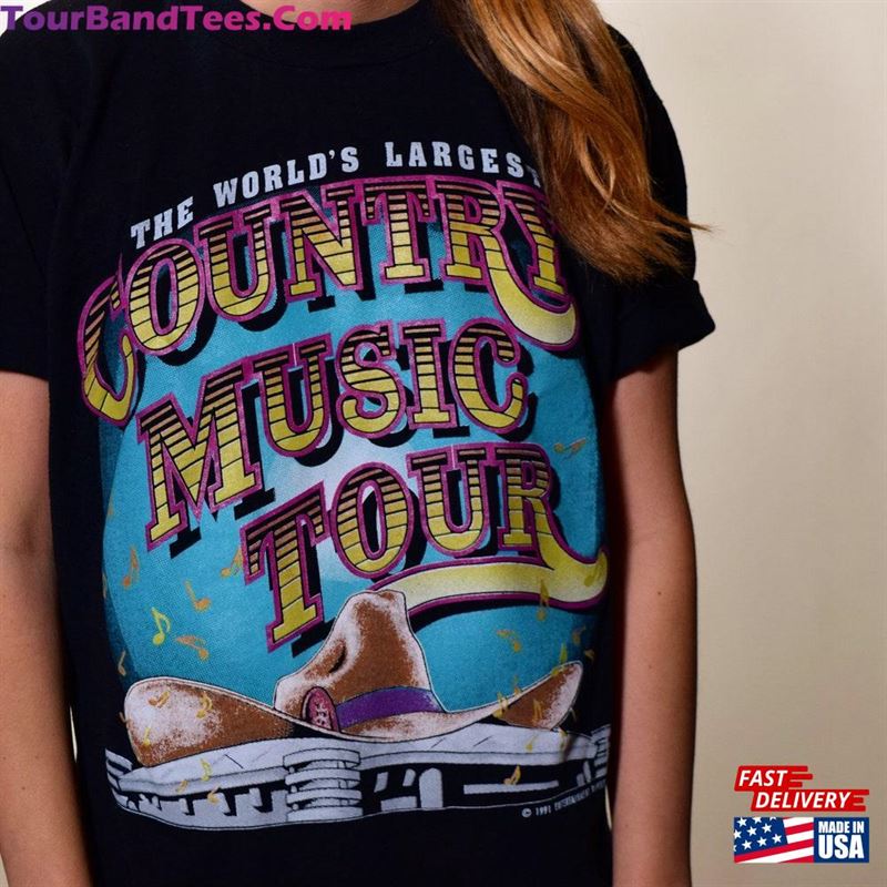 1990S Authentic Vintage Worlds Largest Country Music Tour Tee Unisex M L T-Shirt Hoodie 29Uf168525 – Utopia Fashion