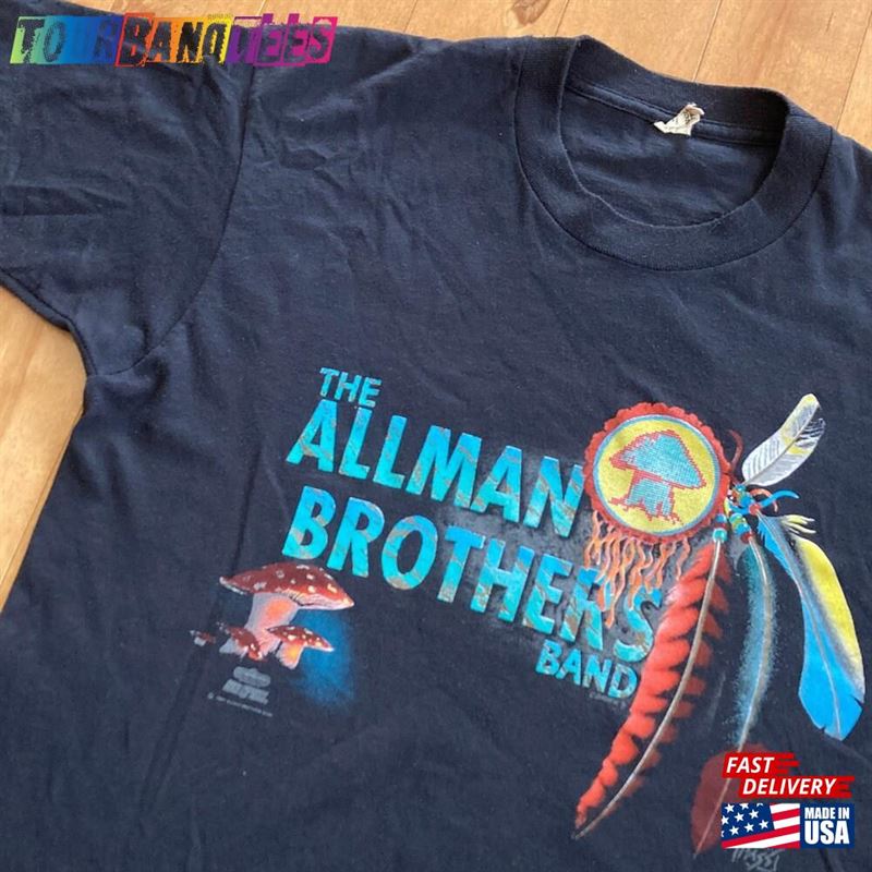 The Allman Brothers Band Tee Vintage 1990S Screen Stars Winterland Made In Canada Single Stitch T-Shirt Macon Georgia Hoodie Sweatshirt 29Uf171960 – Utopia Fashion