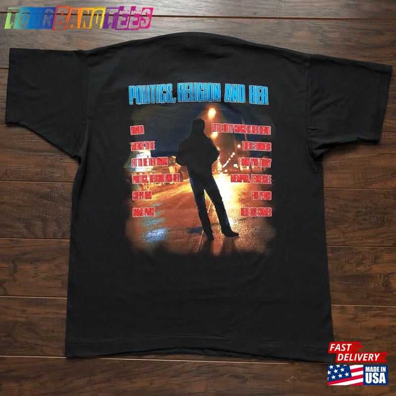 Vintage Western Sammy Kershaw Politics Religion And Country Concert T-Shirt Classic Unisex 29Uf172447 – Utopia Fashion