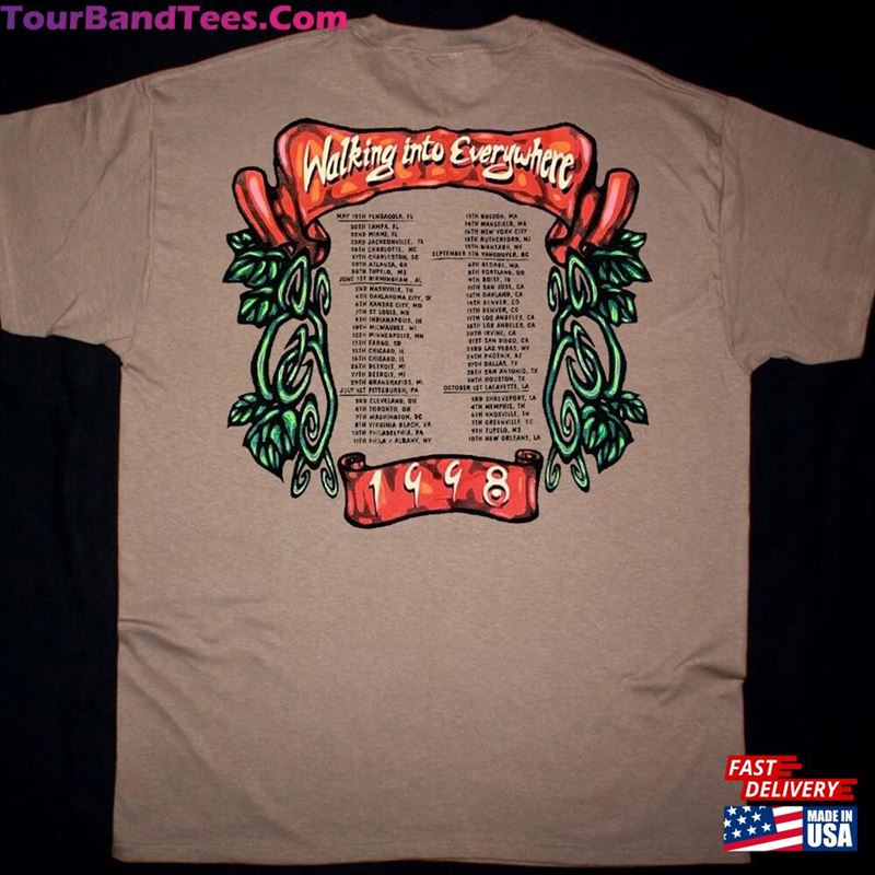 Jimmy Page Robert Plant Walking Into Everywhere Tour T-Shirt Classic 29Uf165420 – Utopia Fashion