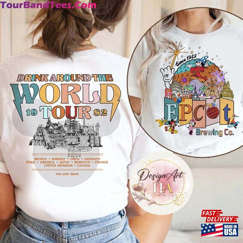 Sided Epcot World Tour T-Shirt Sweatshirt Brewing Co Shirt Classic 29Uf186624 – Utopia Fashion