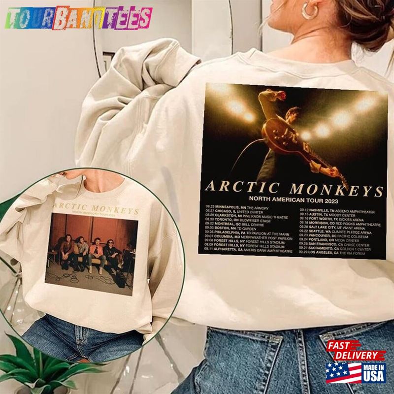 Sides Arctic Monkeys North American Tour Dates World Tshirt Music Sweatshirts T-Shirt Unisex 29Uf166247 – Utopia Fashion