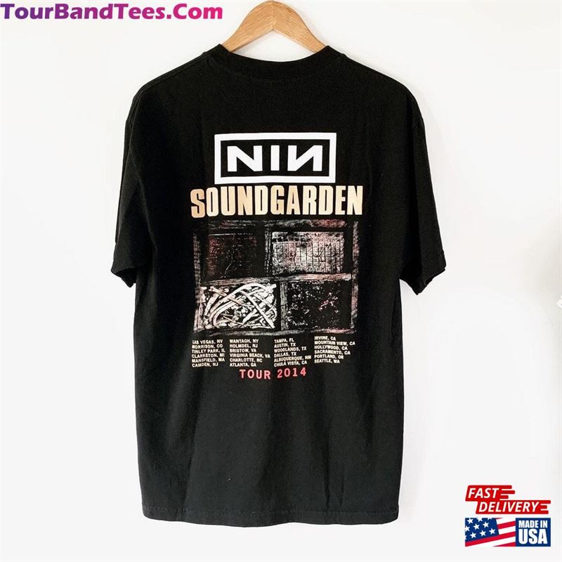 Nine Inch Nails Soundgarden Tour Band Grunge Rock Tee Shirt T-Shirt Hoodie 29Uf169215 – Utopia Fashion