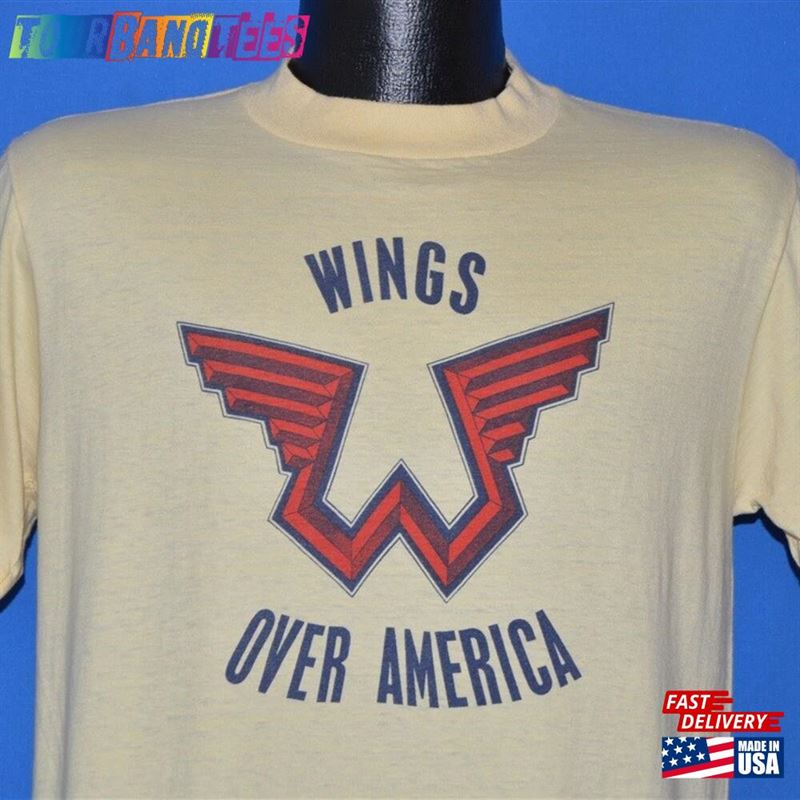 70S Wings Over America Album T Shirt Medium T-Shirt Hoodie 29Uf171211 – Utopia Fashion