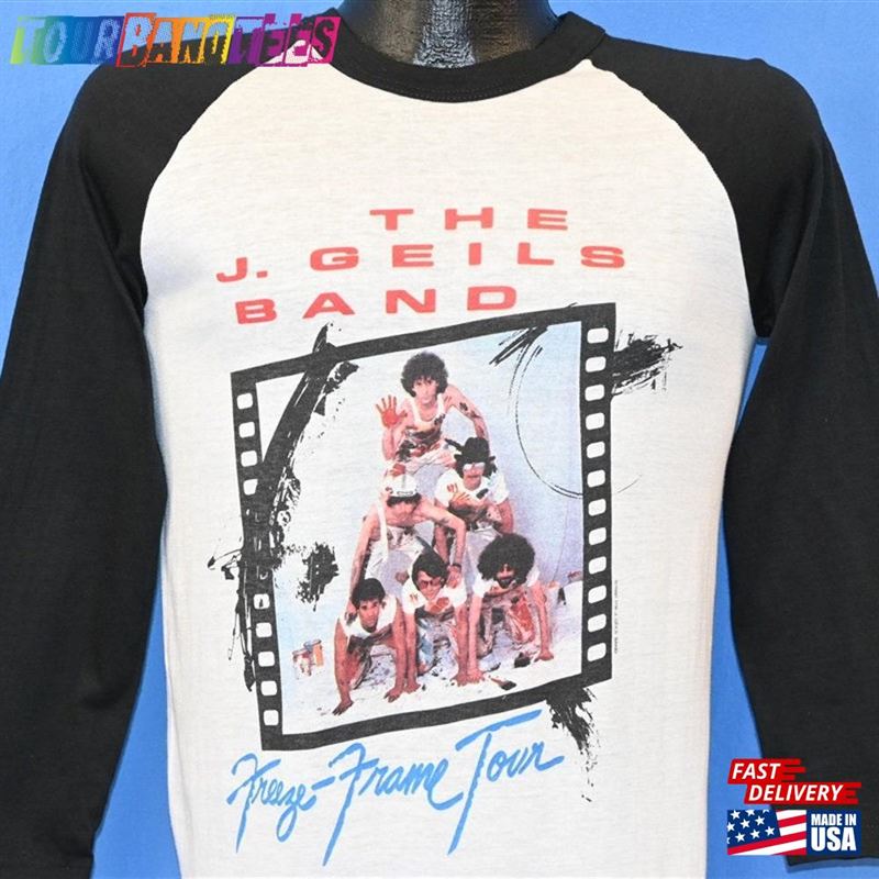 80S J Geils Band Freeze Frame Tour Raglan Rock Concert T Classic T-Shirt 29Uf171432 – Utopia Fashion