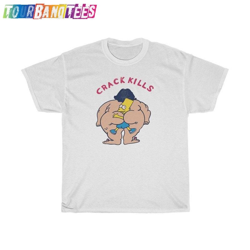 90S Bart Simpson Crack Kills Parody Tee T-Shirt Sweatshirt Classic 29Uf177909 – Utopia Fashion