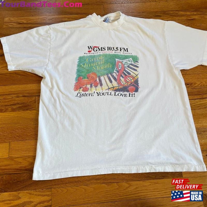 90S Wgms Fm Washington Dc Radio Station T Shirt Rare Classical Music Channel Love Great Musical Month Obscure 80S Sweatshirt T-Shirt 29Uf165279 – Utopia Fashion