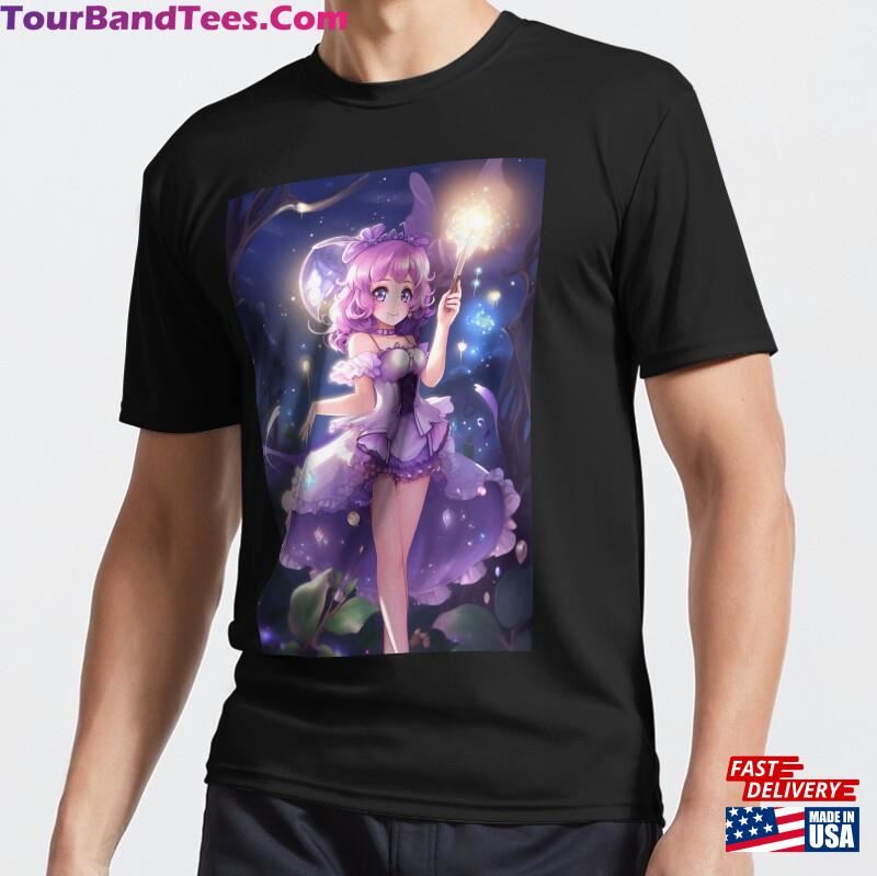 A Cute Purple Hair Anime Girl In Magical Outfit Active T-Shirt Sweatshirt Hoodie 29Uf182531 – Utopia Fashion