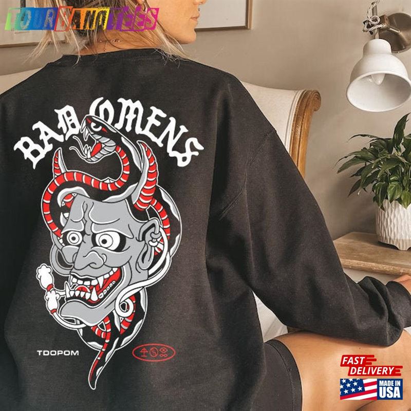 A Tour Of The Concrete Jungle Bad Omens Band Hannya Sweater Shirt Hoodie Classic 29Uf172203 – Utopia Fashion