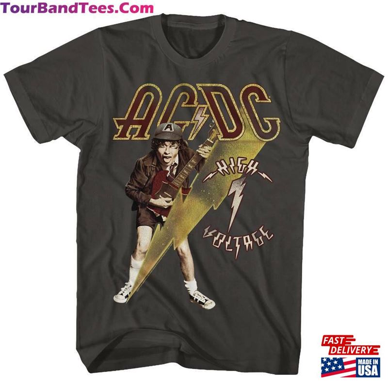 Ac Dc High Voltage Smoke Adult T-Shirt Unisex 29Uf166325 – Utopia Fashion