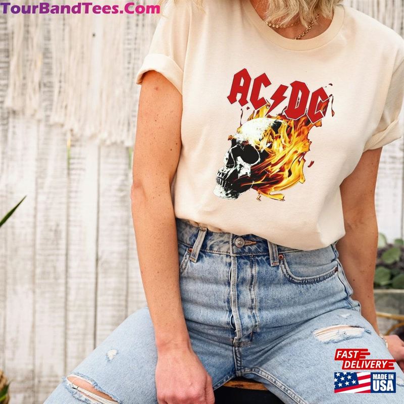 Ac Dc Skull Rock N’Roll T-Shirt Unisex 29Uf169157 – Utopia Fashion