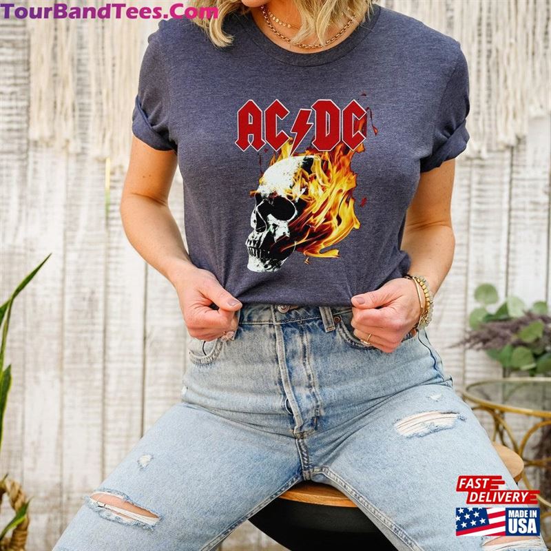 Ac Dc Skull Rock N’Roll T-Shirt Unisex 29Uf169157 – Utopia Fashion