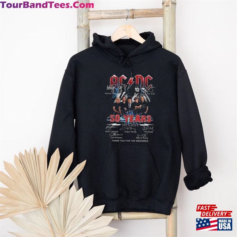 Acdc Shirt Years Anniversary Thank You For The Memories Signatures Unisex T-Shirt Hoodie 29Uf171010 – Utopia Fashion