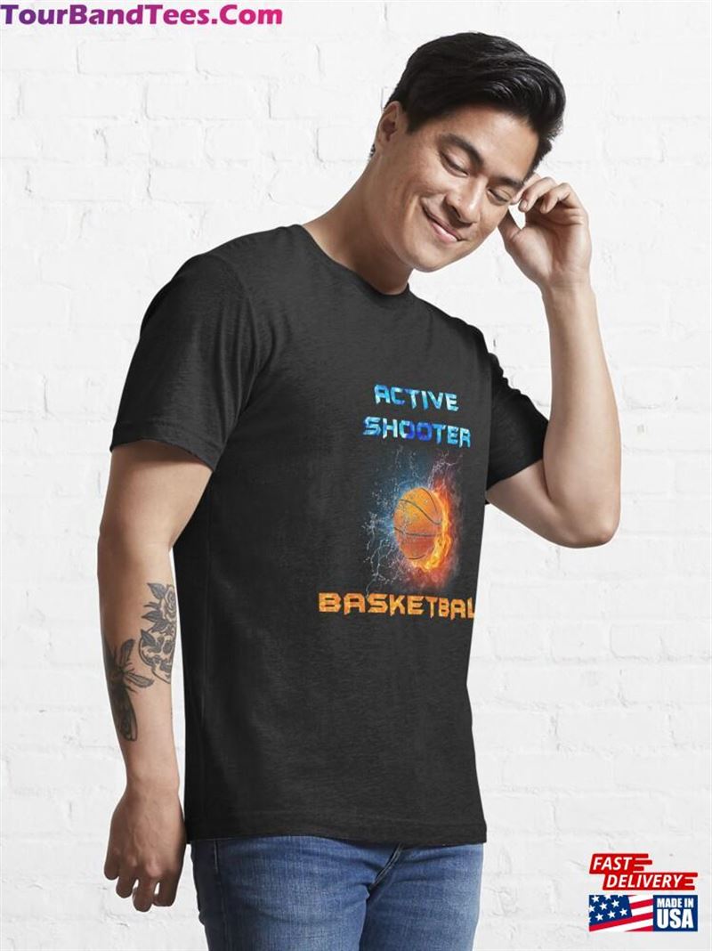 Active Shooter Basketball Essential T-Shirt Classic Unisex 29Uf167382 – Utopia Fashion