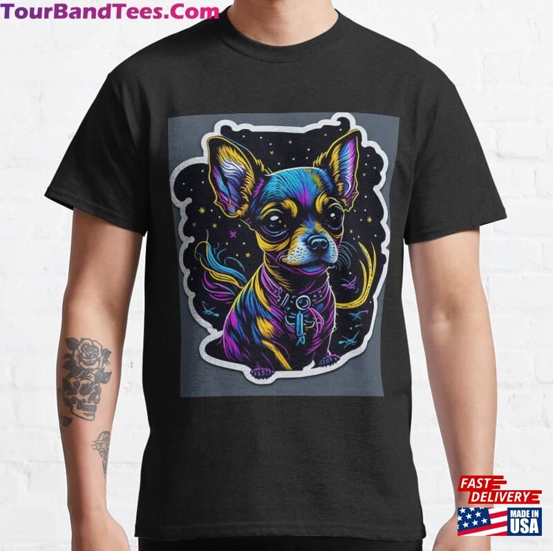 Adorable Chihuahua Delight Sticker Classic T-Shirt 29Uf172092 – Utopia Fashion