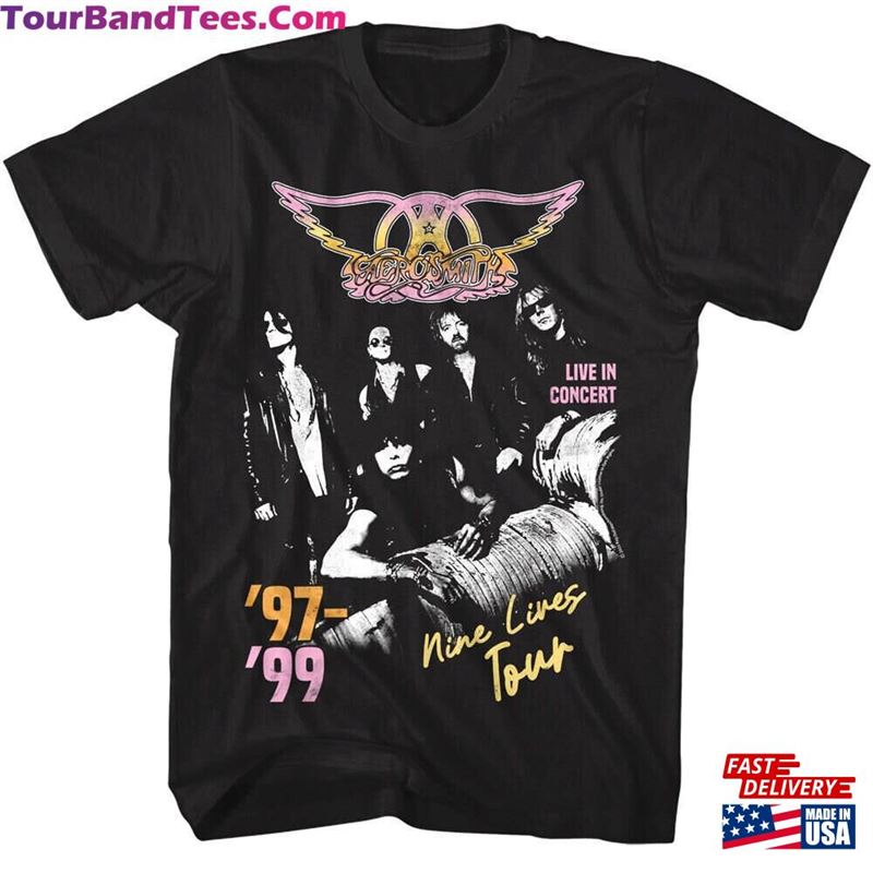 Aerosmith Nine Lives Tour Men T-Shirt Unisex 29Uf167984 – Utopia Fashion