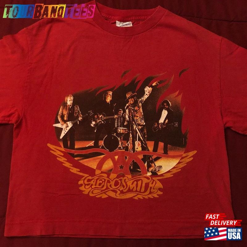 Aerosmith Vintage Y2K Classic Rock Band Crop Top T-Shirt Sweatshirt 29Uf170610 – Utopia Fashion