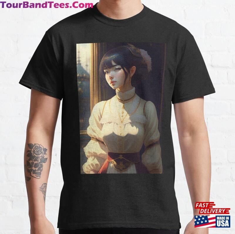 Aesthetic Japanese Anime Japan Colorful Painted Portraits Of Beautiful Girls In A Cartoon Style Classic T-Shirt Unisex 29Uf182526 – Utopia Fashion