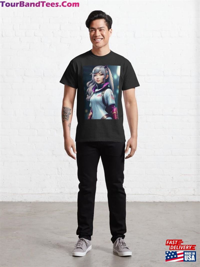 Aesthetic Japanese Anime Japan Stablediffusion’S Ai Art Artistic Expression In The Form Of Beautiful Girls Classic T-Shirt Unisex 29Uf186636 – Utopia Fashion