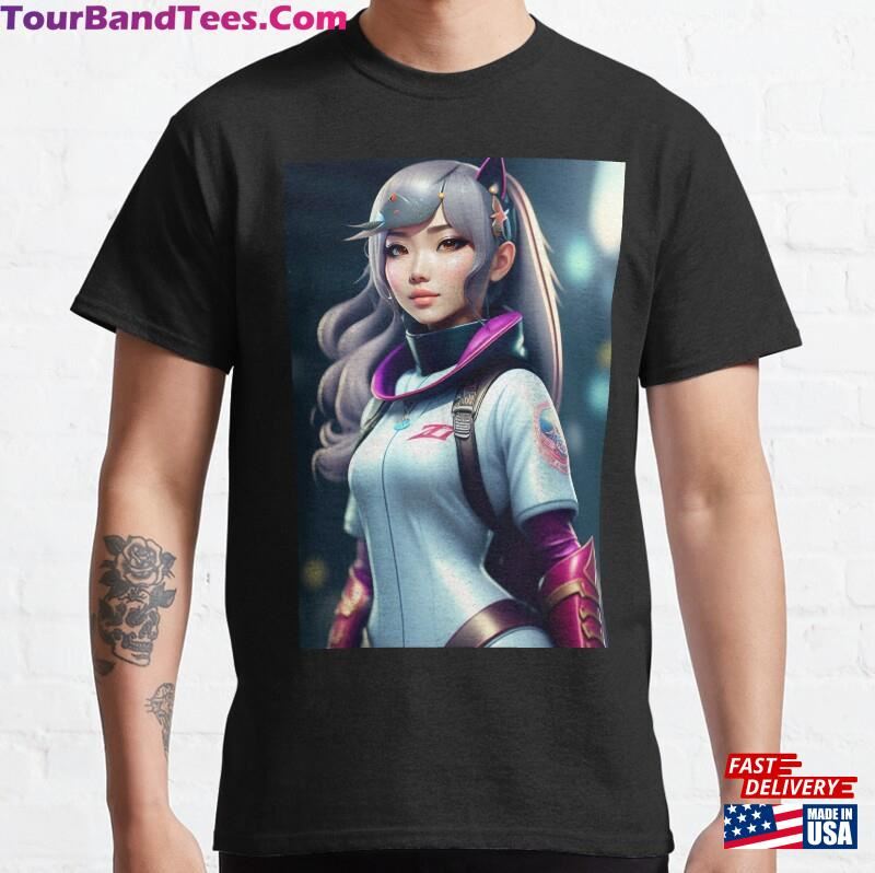 Aesthetic Japanese Anime Japan Stablediffusion’S Ai Art Artistic Expression In The Form Of Beautiful Girls Classic T-Shirt Unisex 29Uf186636 – Utopia Fashion