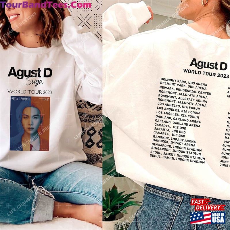 Agust D Word Tour T-Shirt Bts Suga Concert City List Sweatshirt Army Merch Hoodie 29Uf182683 – Utopia Fashion