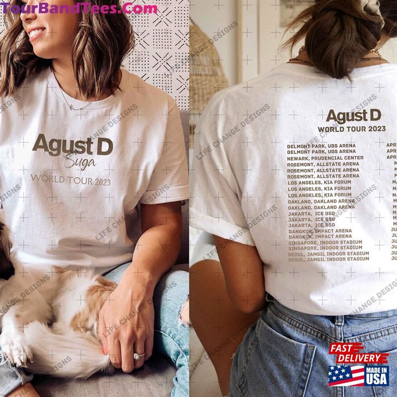 Agust D Word Tour T-Shirt Bts Suga Concert City List Sweatshirt Army Merch Unisex 29Uf182624 – Utopia Fashion