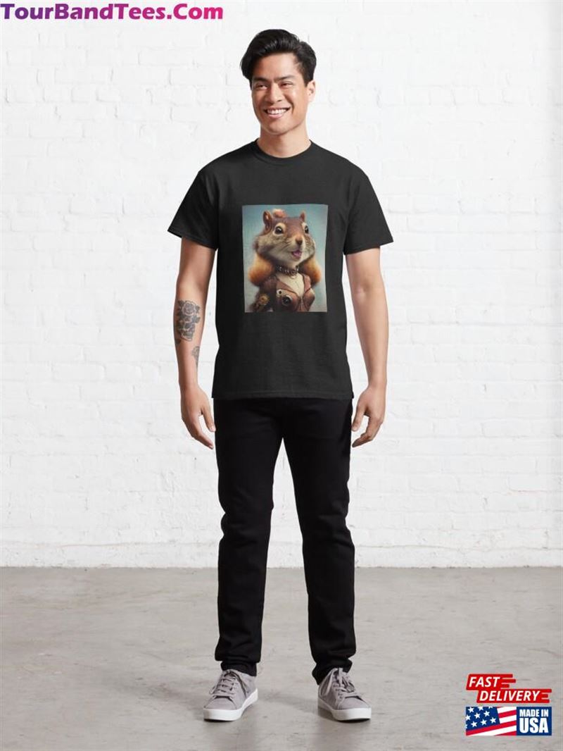 Ai Art With Cute Squirrel Girl Classic T-Shirt Unisex 29Uf186732 – Utopia Fashion