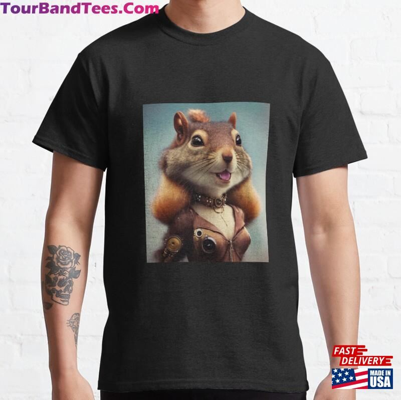 Ai Art With Cute Squirrel Girl Classic T-Shirt Unisex 29Uf186732 – Utopia Fashion