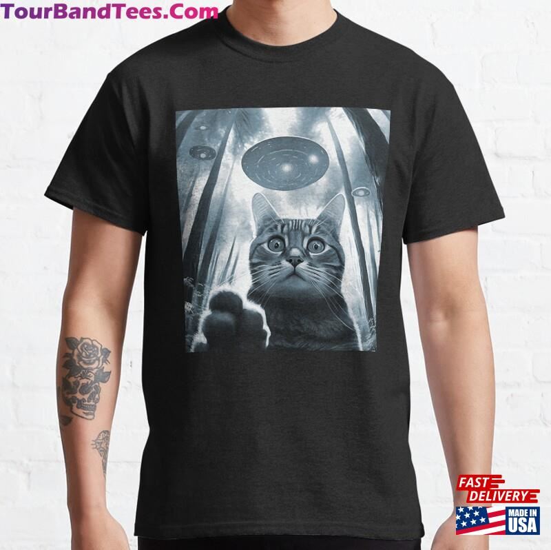 Alien Ufo Funny Cat Lover Classic T-Shirt 29Uf182617 – Utopia Fashion