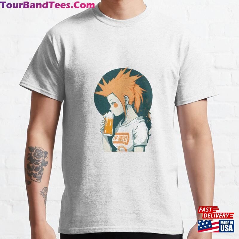 Anime Girl Beer T-Shirt Playful And Unique Japanese Inspired Apparel Classic Hoodie 29Uf187074 – Utopia Fashion