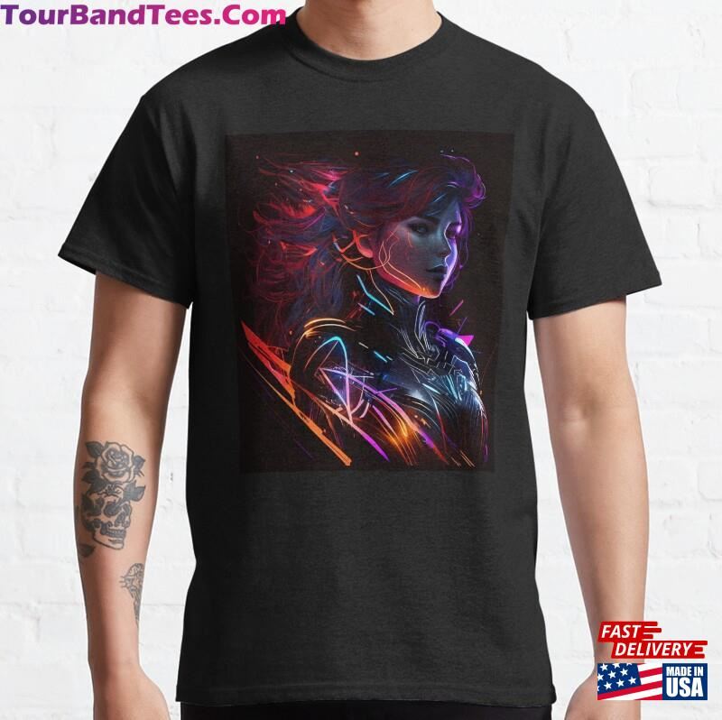 Anime Girl Futuristic Neon Design For Wall Art T Shirts Unisex Sweatshirt 29Uf182167 – Utopia Fashion