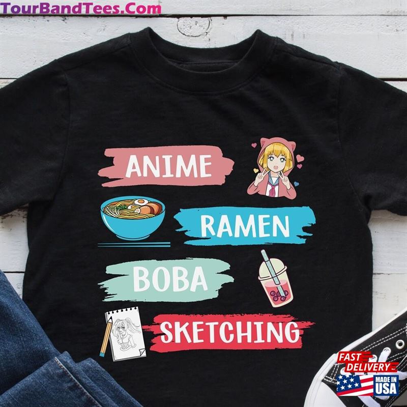 Anime Ramen Boba Sketching Shirt Girl Sweatshirt T-Shirt 29Uf181803 – Utopia Fashion