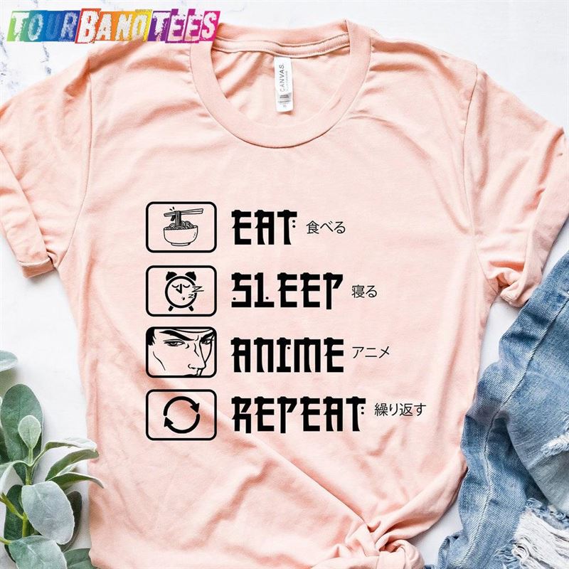 Anime Tee Eat Sleep Repeat Shirt Classic Unisex 29Uf176750 – Utopia Fashion