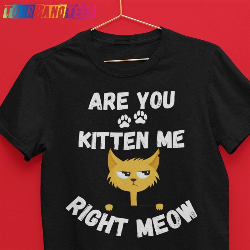 Are You Kitten Me Right Meow Unisex T-Shirt Cat Humour Adorable Cats Feline Owner Hoodie Classic 29Uf176637 – Utopia Fashion