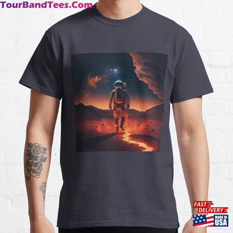 Astronaut Walking In The Mars Classic T-Shirt Hoodie 29Uf187493 – Utopia Fashion