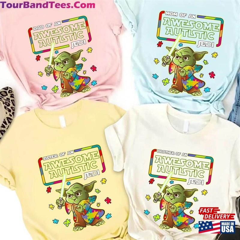 Autism Baby Yoda Supportive Family Shirt Cute Autistic Jedi Shirts Sweatshirt Classic 29Uf182407 – Utopia Fashion