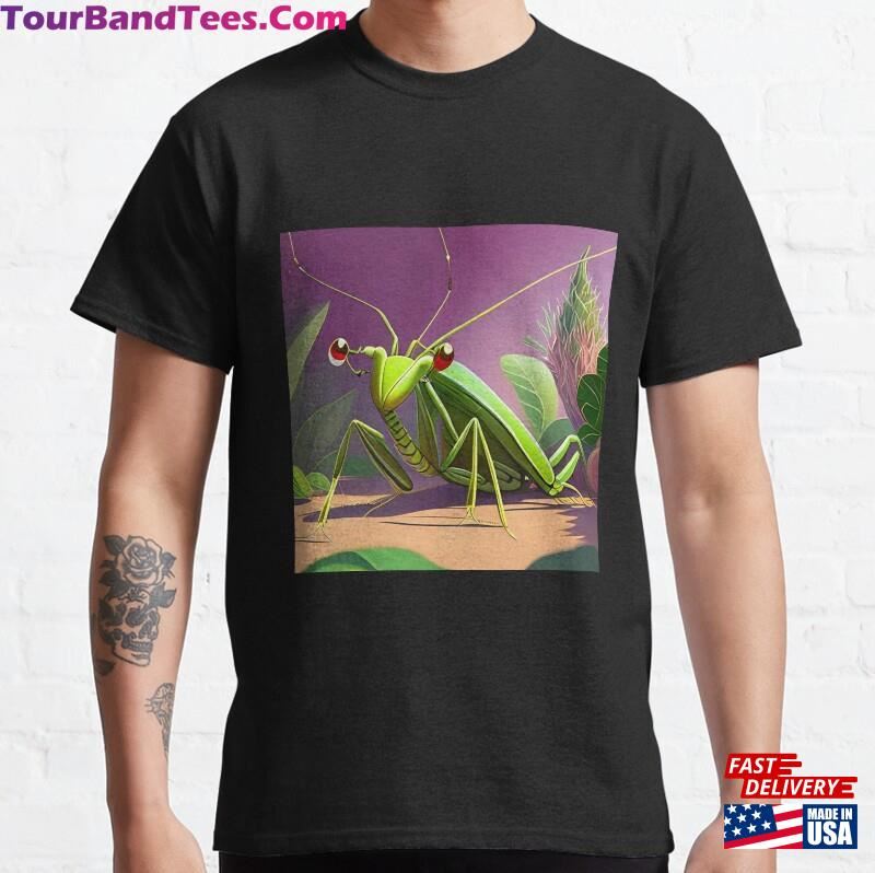 Awesome Graphics Of Praying Mantis By Ai Art Classic T-Shirt Unisex 29Uf182352 – Utopia Fashion