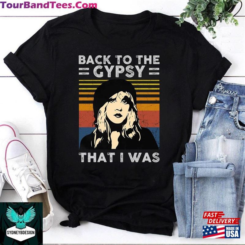 Back To The Gypsy That I Was Stevie Nicks Vintage T-Shirt Shirt Fleetwood Mac Sweatshirt 29Uf168331 – Utopia Fashion