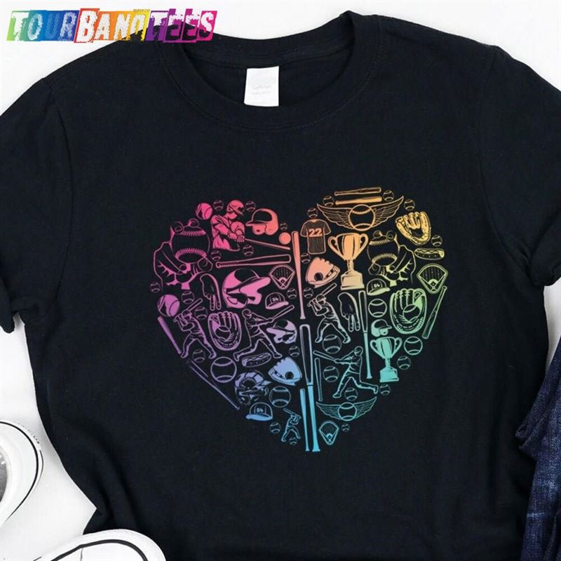 Baseball Colorful Heart Shirt Tank Hoodie T-Shirt Classic 29Uf176354 – Utopia Fashion