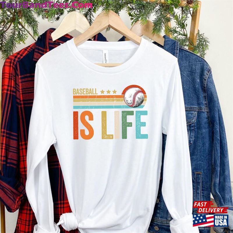 Baseball Is Life Shirts For Women Or Men Tee Funny Football Lover Vintage T-Shirt School Sport Team Shirt Classic Unisex 29Uf172763 – Utopia Fashion