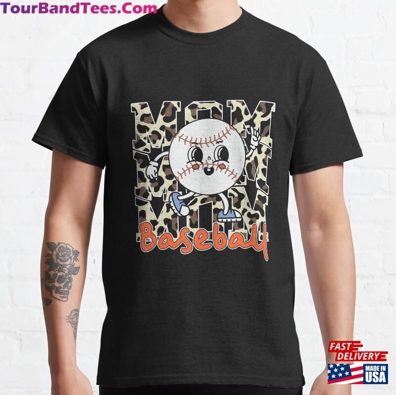 Baseball Mom Leopard Retro Sporty And Stylish Classic T-Shirt 29Uf187047 – Utopia Fashion