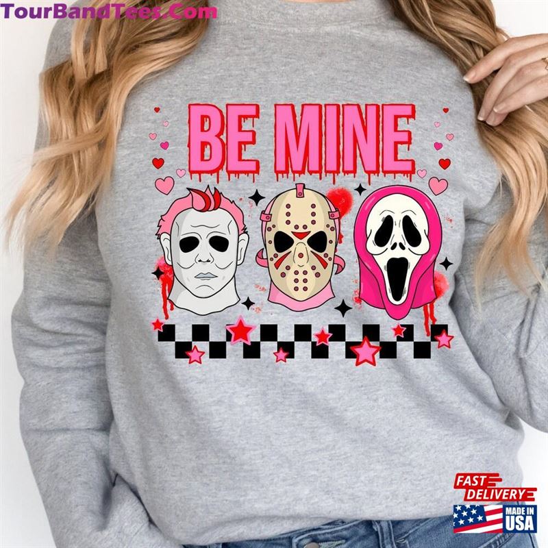 Be Mine Valentine Day Shirt Horror Movie Scary Hoodie Classic 29Uf180651 – Utopia Fashion