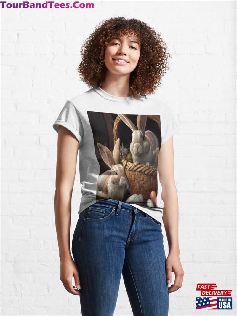 Bella Amg Giant Easter Bunnies With A Basket Full Of Eggs (Edition 3) Classic T-Shirt Sweatshirt 29Uf187744 – Utopia Fashion