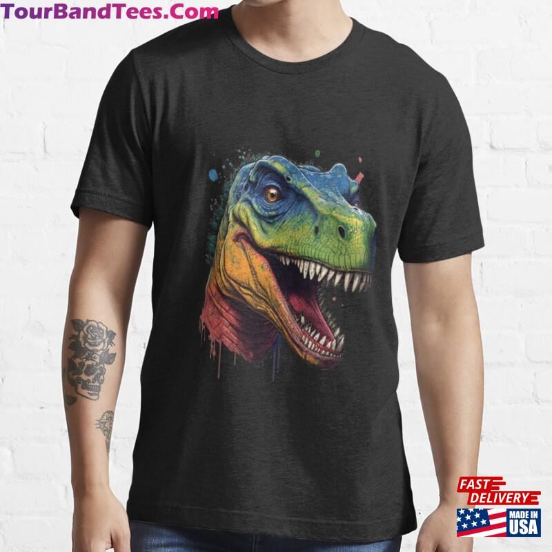 Big Dinosaur Colorful Essential T-Shirt Classic 29Uf165843 – Utopia Fashion