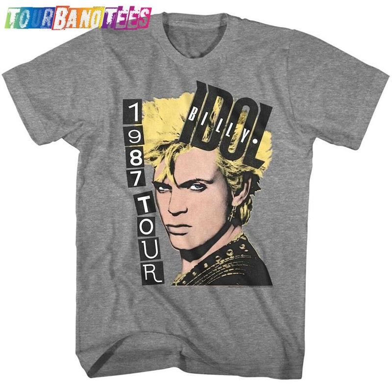 Billy Idol Men’S T-Shirt Tour Pop Art Tee Vintage Punk Concert Merch 80S Music Legends Shirt Rock Singer Fan Top Sweatshirt Classic 29Uf180056 – Utopia Fashion