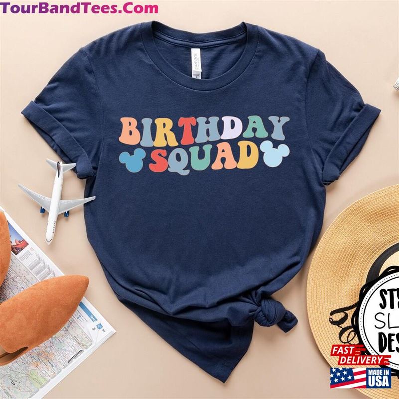 Birthday Squad Retro Shirt Disney Castle Disneyworld Family Matching Shirts Hoodie T-Shirt 29Uf186907 – Utopia Fashion