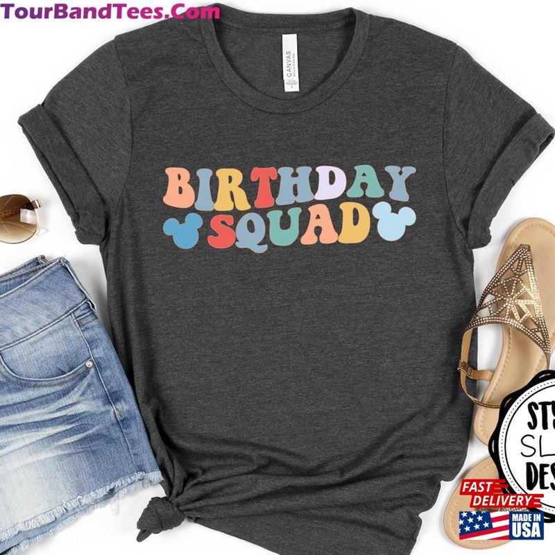 Birthday Squad Retro Shirt Disney Castle Disneyworld Family Matching Shirts T-Shirt Classic 29Uf186948 – Utopia Fashion