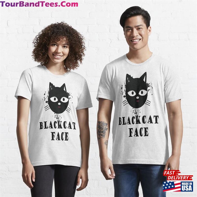 Black Cat Face Essential T-Shirt Sweatshirt 29Uf182296 – Utopia Fashion