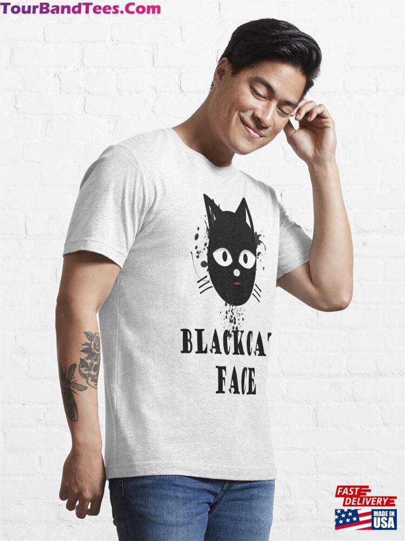 Black Cat Face Essential T-Shirt Sweatshirt 29Uf182296 – Utopia Fashion